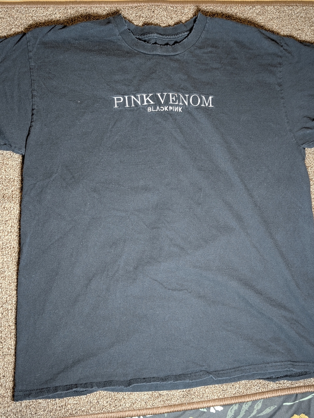 Black Pink Pink Venom Shirt XL Distressed Faded K-Pop Tee
